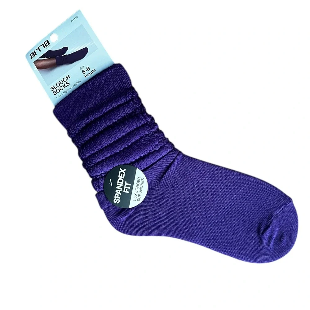 Arria Slouch 3 Pack Socks Bundle Spandex Fit Aerobics Retro Y2K Gift Shoe Sz 6-8